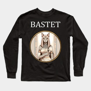 Bastet Egyptian Goddess of Home, Secrets and Cats Long Sleeve T-Shirt